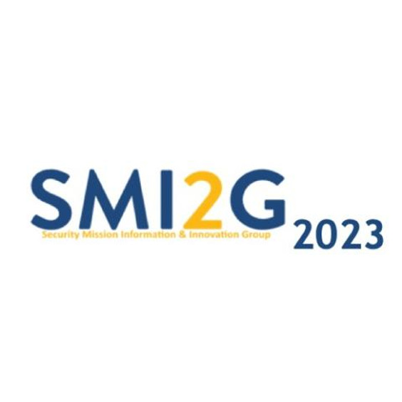 aparece una imagen en blanco con letras azules y el texto SMI2G 2023 apareciendo el 2 en color amarillo