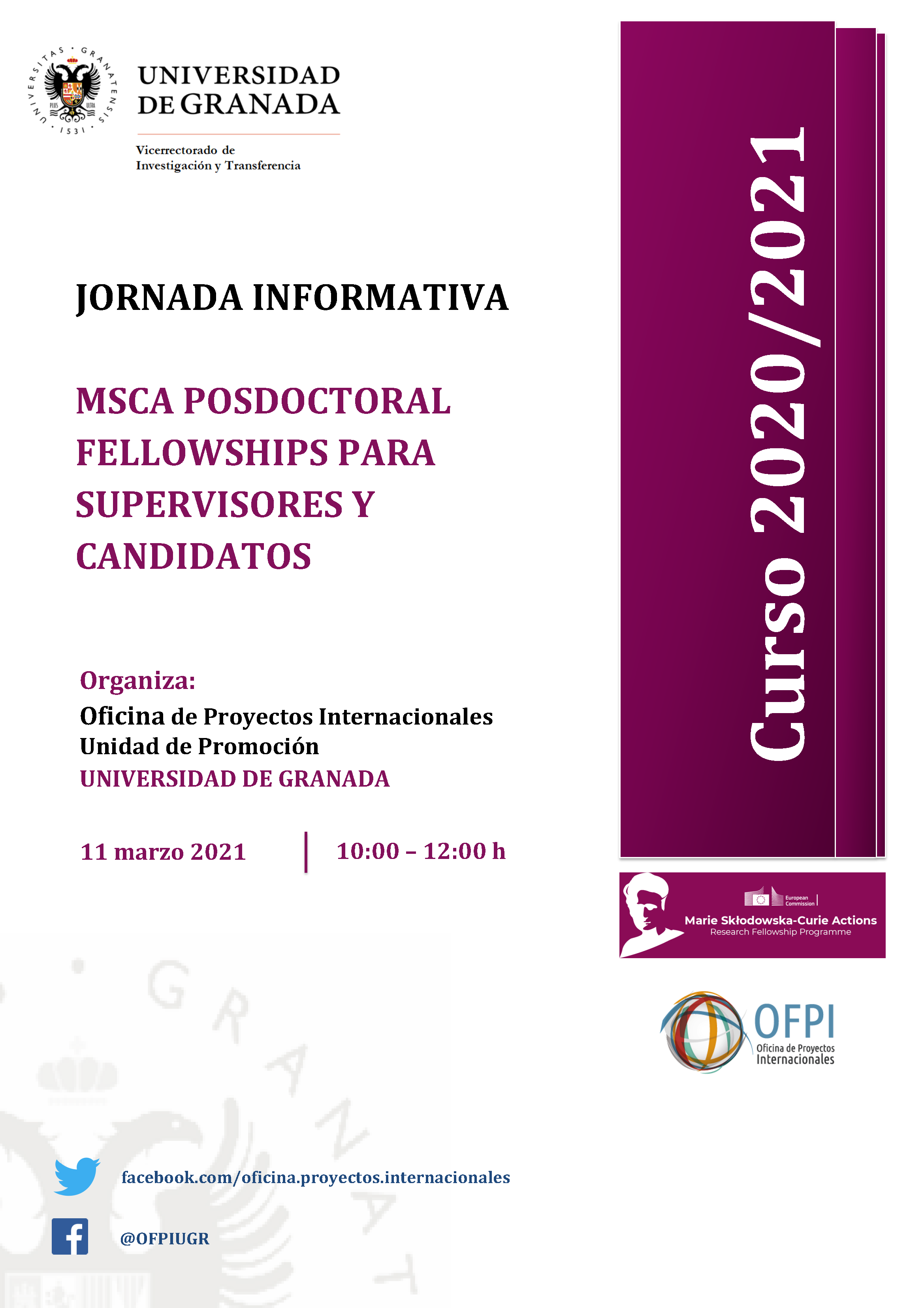 cartel_jornada_MSCA_posdoctoral_fellowships_granada_2021_online