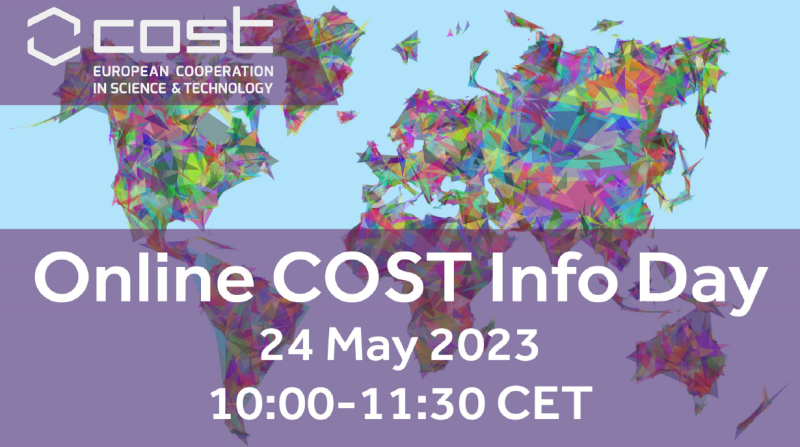 cartel Jornada Informativa - COSTCOST - 24 mayo 2023 aparece un cartel azul y morado con un mapapundi de colores con los datos del evento que aparecen en la noticia