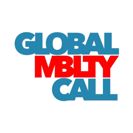cartel Global Mobility Call 2023: El reto de la Ciberseguridad - Sector movilidad sostenible aparece una imagen con fondo blanco y letras azules y rojas indicando el nombre del evento