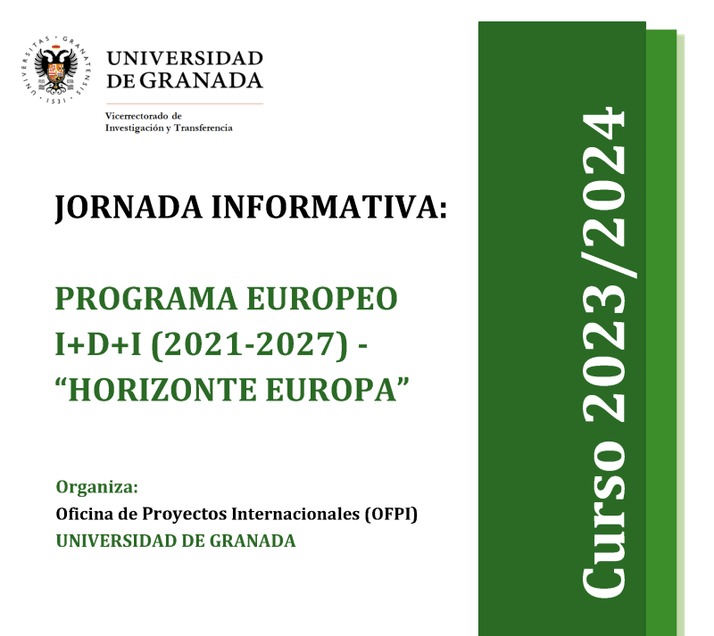 aparece un cartel blanco con toda la información esencial de la sesión que viene indicada en la noticia. En la parte derecha aparece un figura rectangular en color verde en la que se indica el curso académico 2023 2024