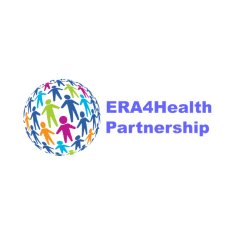 Logo | Convocatoria | Partenariado europeo ERA4Health | Ensayos clínicos “EffecTrial” | 28 enero 2025 Aparece una imagen sobre un fondo blanco en el que aparee el logo del parteneriado, es un dibujo en el que aparecen representadas personas con colores diversos asemejando al globo terráqueo
